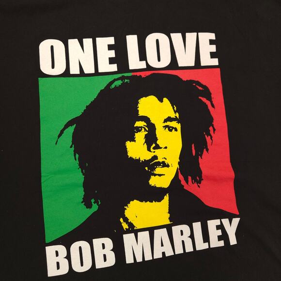 Bob Marley Band Short Sleeve Graphic Pullover T Shirt Mens Size 2XL Black - Picture 4 of 9